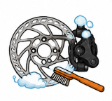 Clean brake disc with tool for improved stopping performance and reduced noise