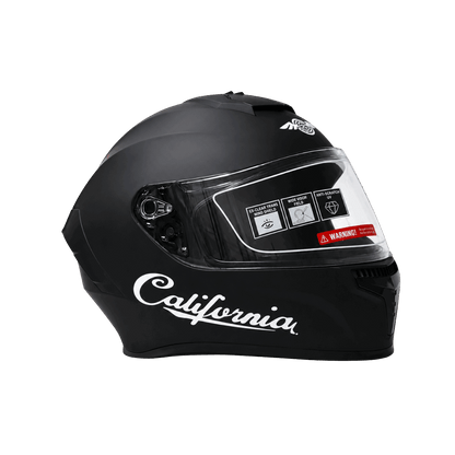 Freego California matte black full-face motorcycle helmet