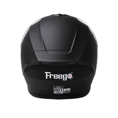 Freego helmet rear view with DOT certification