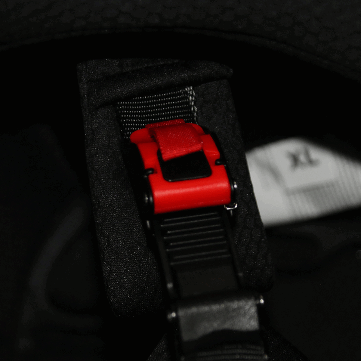Freego helmet quick release chin strap buckle closeup